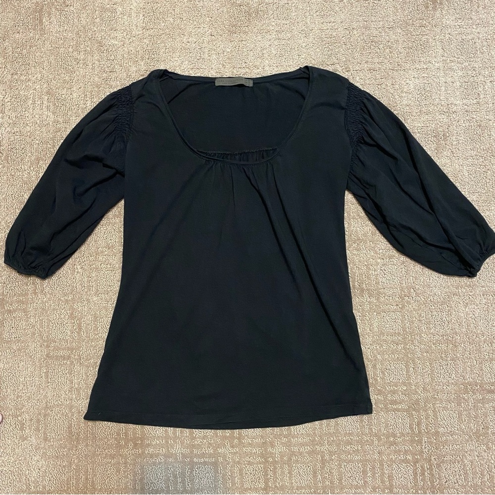 {Zara} Relaxed Fit Blouse Top | Black ~ Size Medium